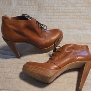 Brown Leather Ankle Boots